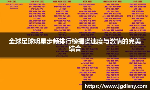 全球足球明星步频排行榜揭晓速度与激情的完美结合